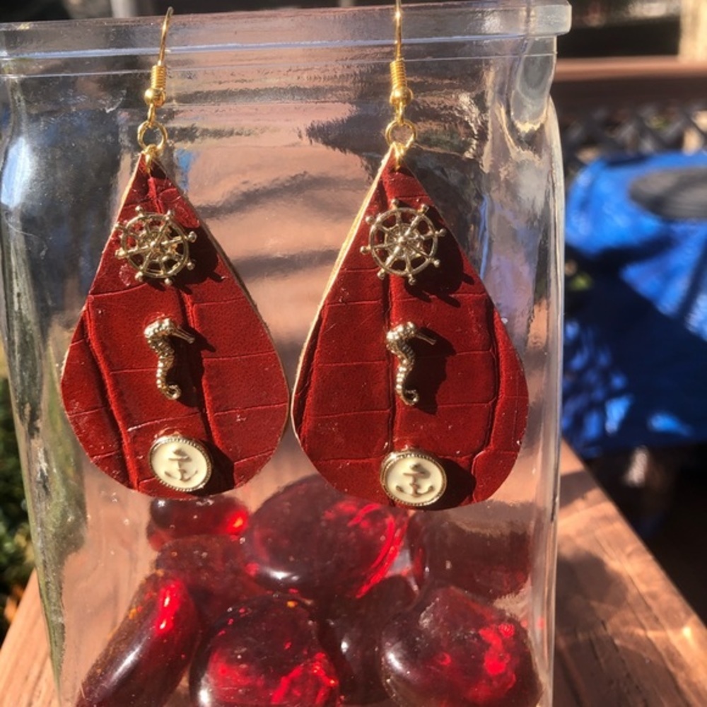 Faux Leather Earrings